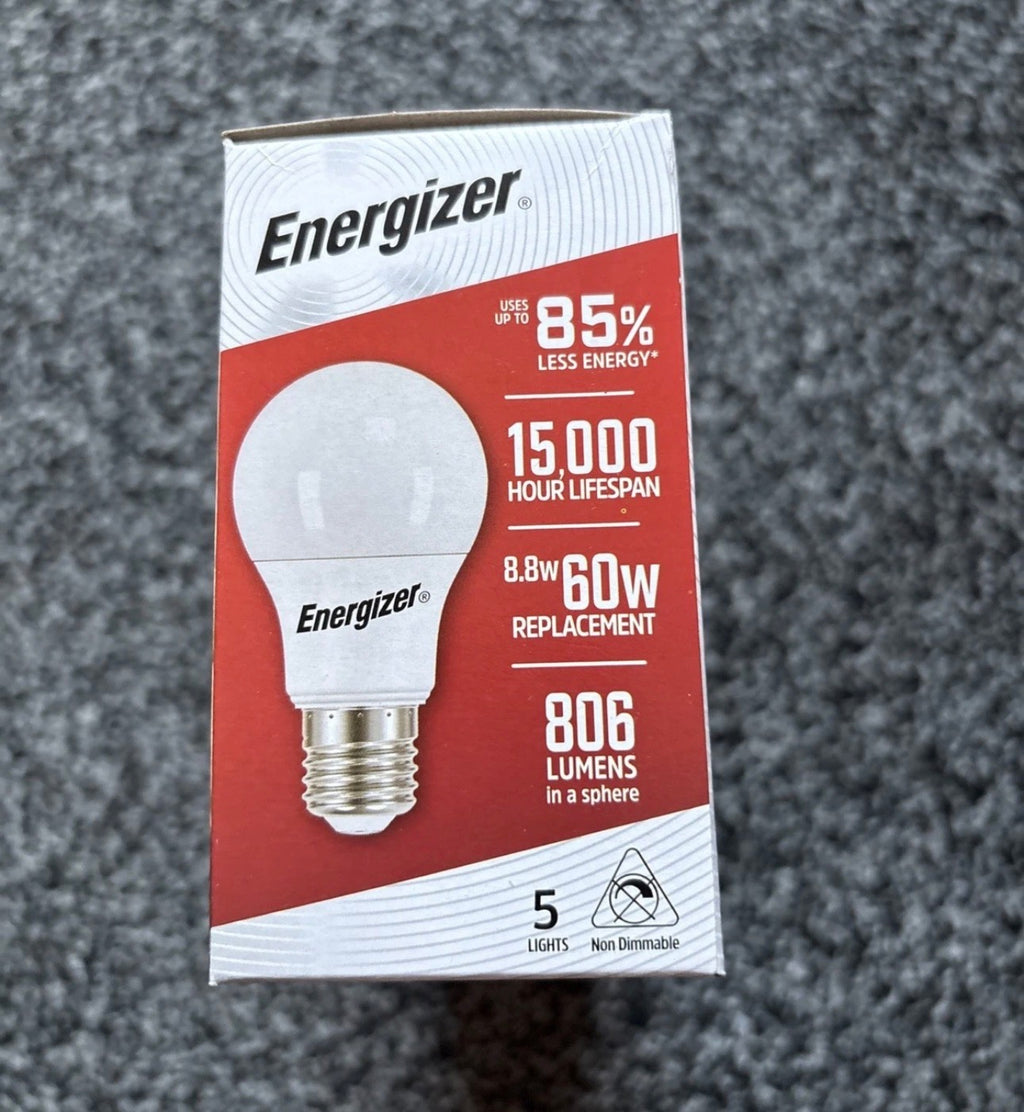 Energizer LED GLS 8.8 W 5 Pack 806 Lumens 3000k Warm White E27