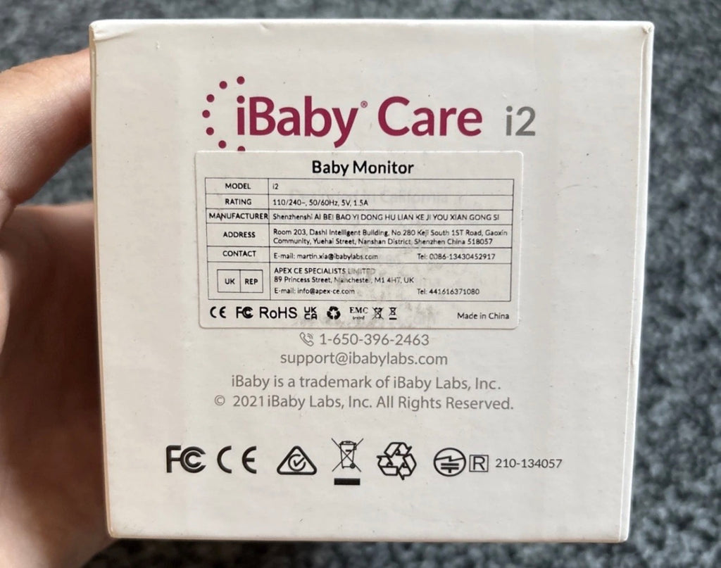 iBaby Care i2 Smart Baby Breathing Monitor with Camera and Audio - White
