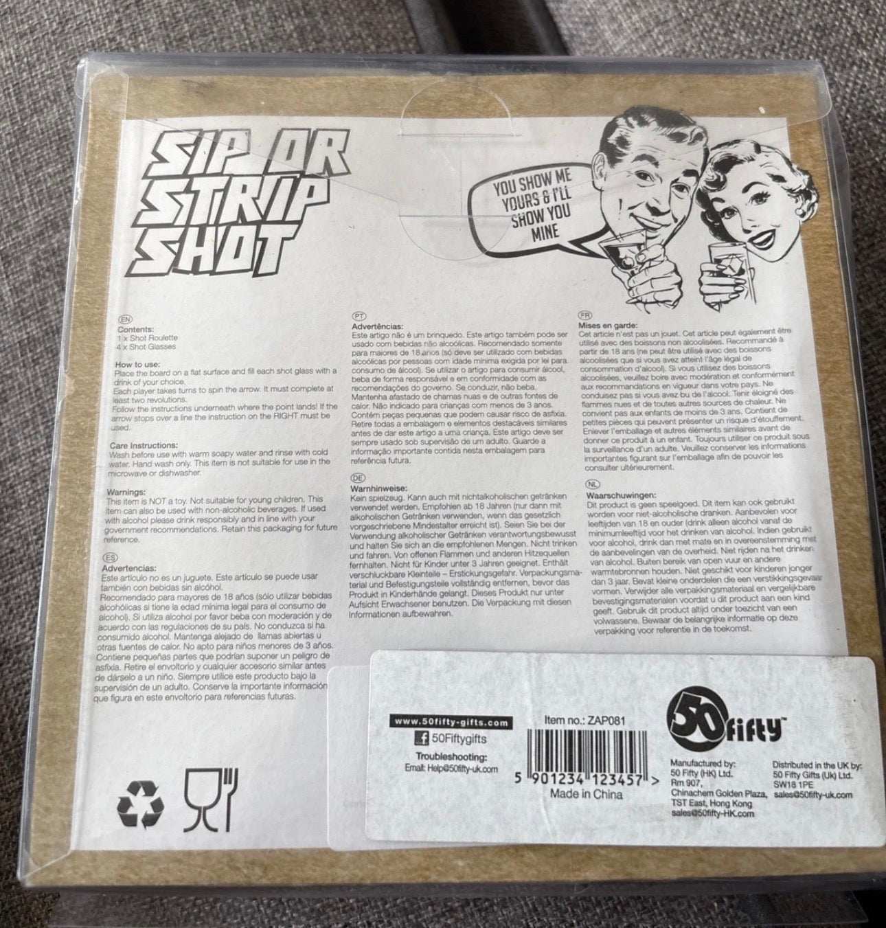 Sip Or Strip Shot Game Drinking Game Party Game