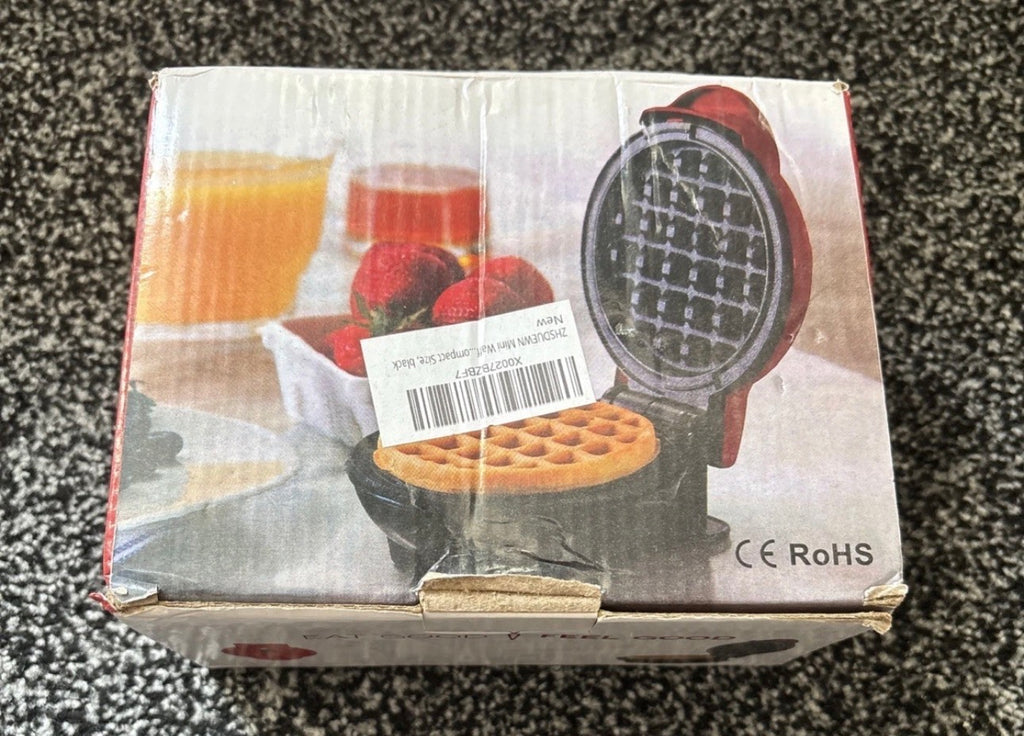 Waffle Maker Mini Small Compact Design, Breakfast Waffle Iron Machine Nonstick