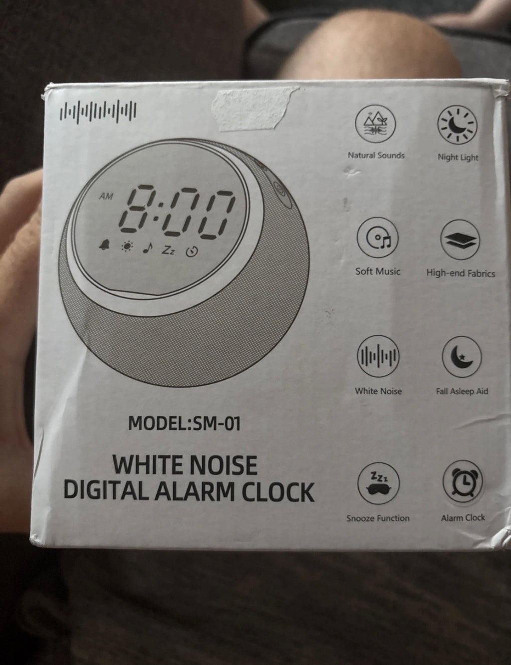 Smart Digital Alarm Clock with White Noise, 25 Sounds, Night Light, Snooze, Slee