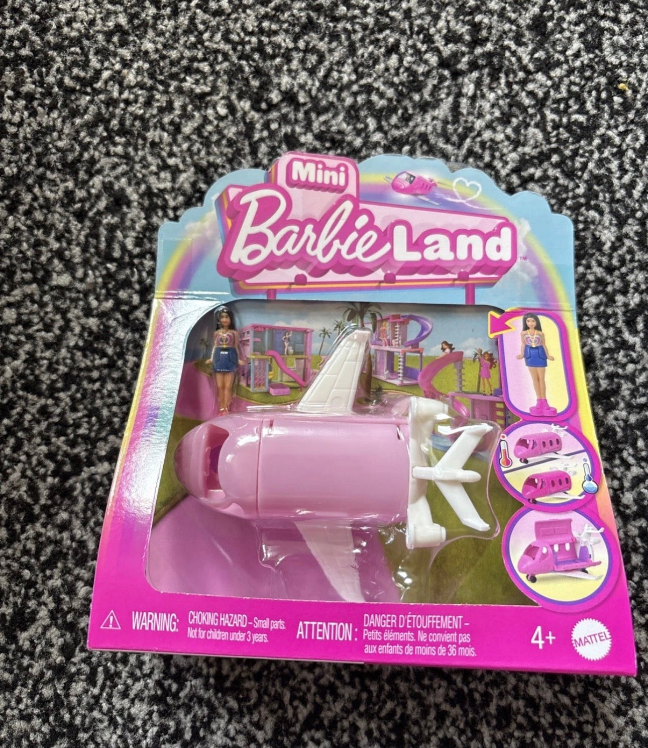 Mini Barbie Land Doll and Airplane Mattel