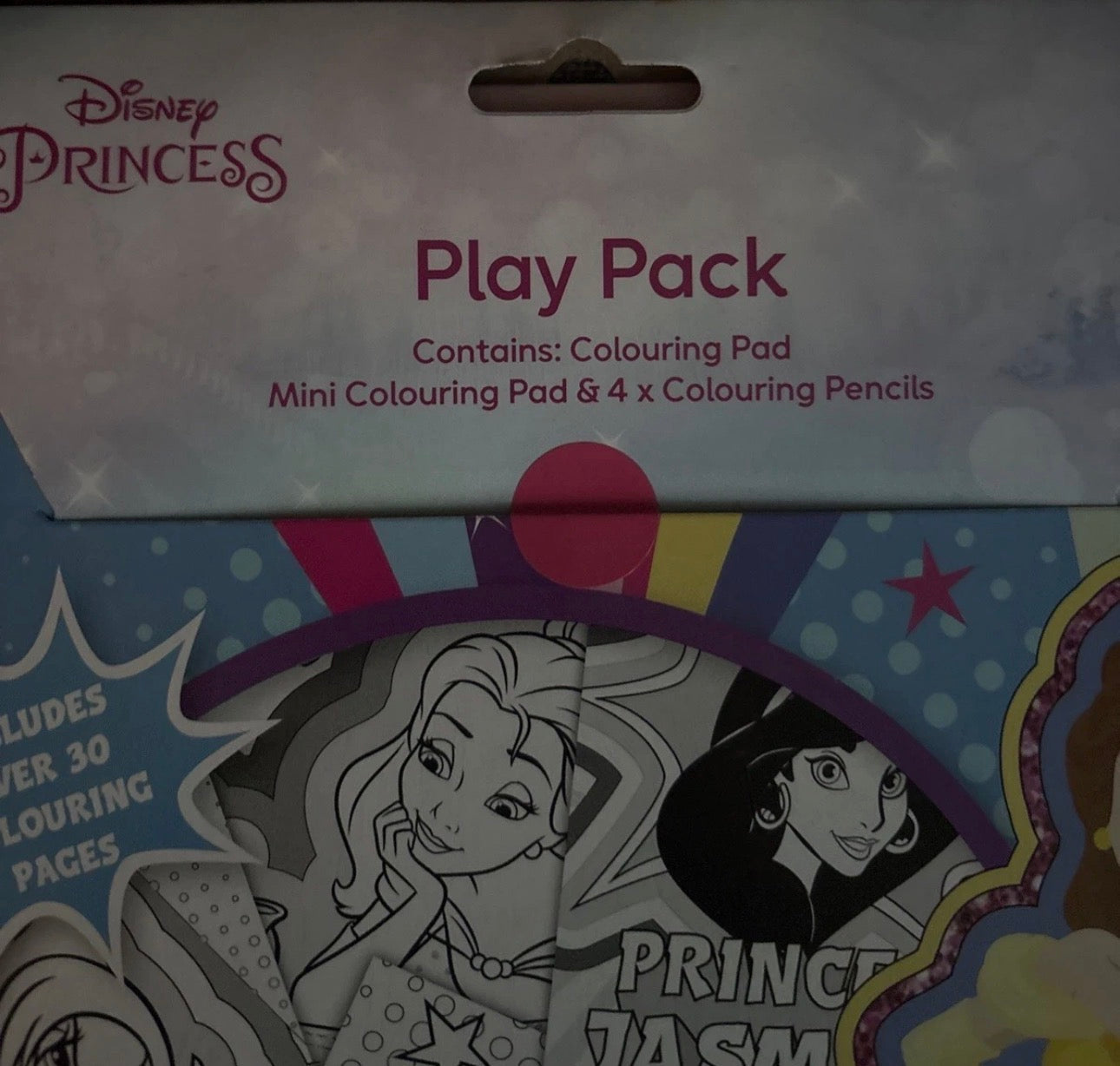 Disney Princess Play Pack Kids Activity Colouring Pad Book Pencil Set Stationery