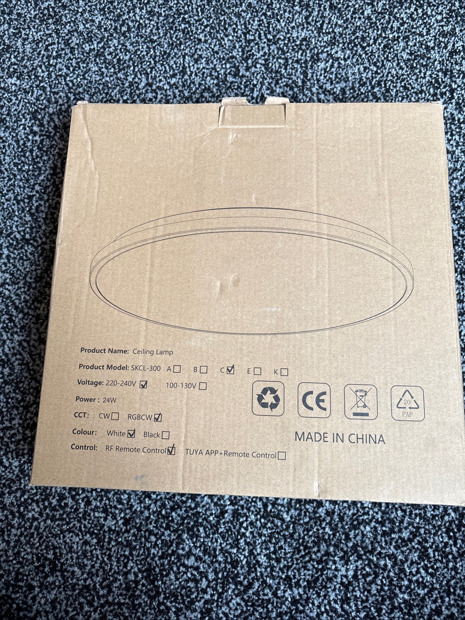 Celling light  With Remote Control Energy Grade F