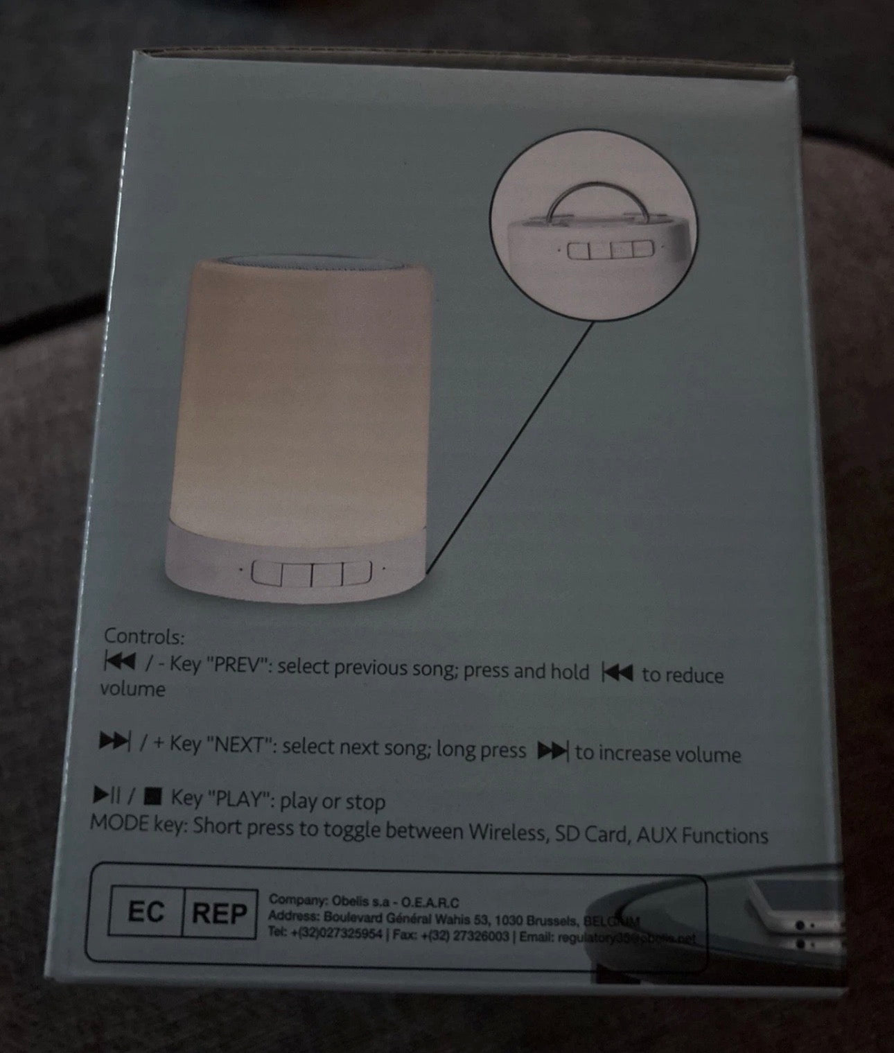 Desire Tech Portable Speaker With Colour Changing LED Light
