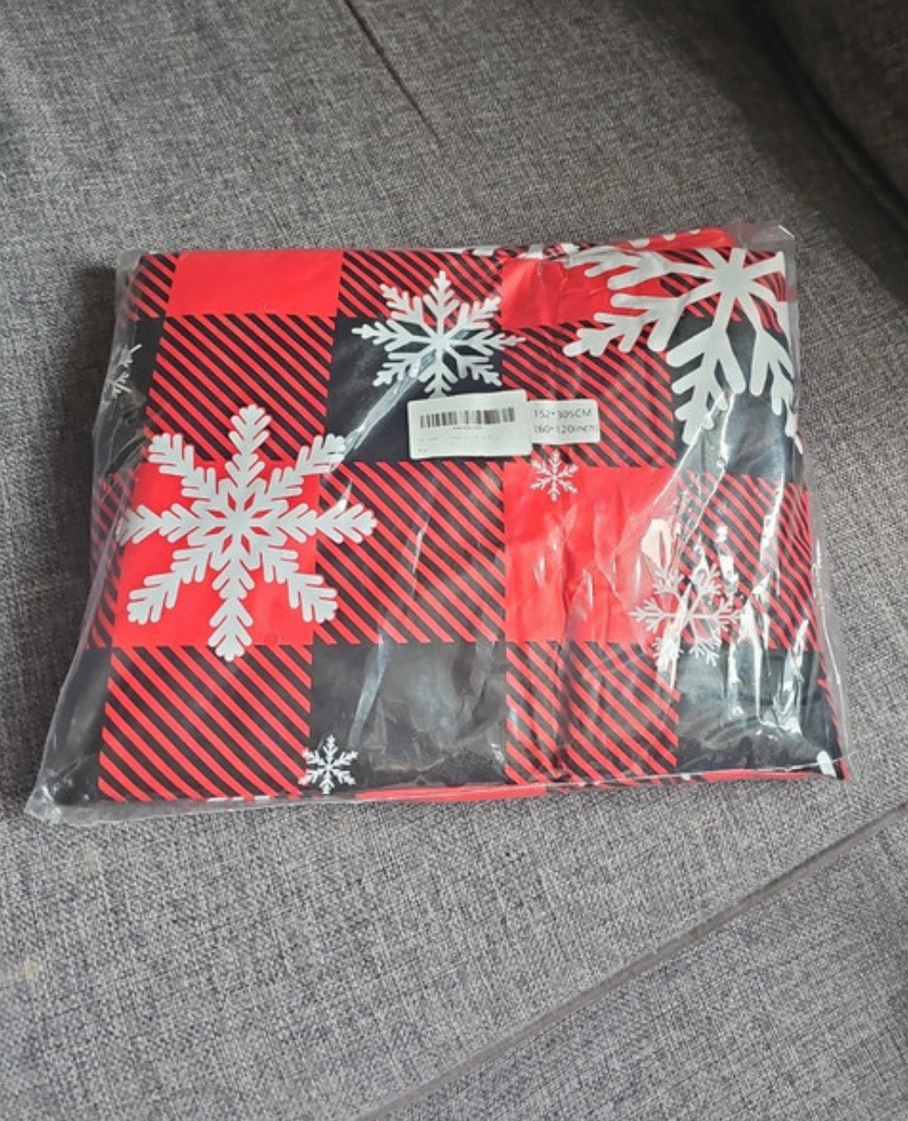 Red Black And White Christmas Tablecloth