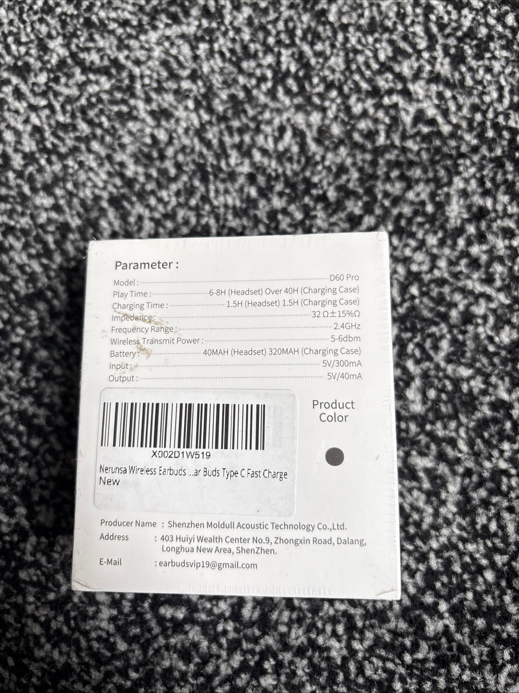 Nurunsa D60 Pro True Wireless Earbuds