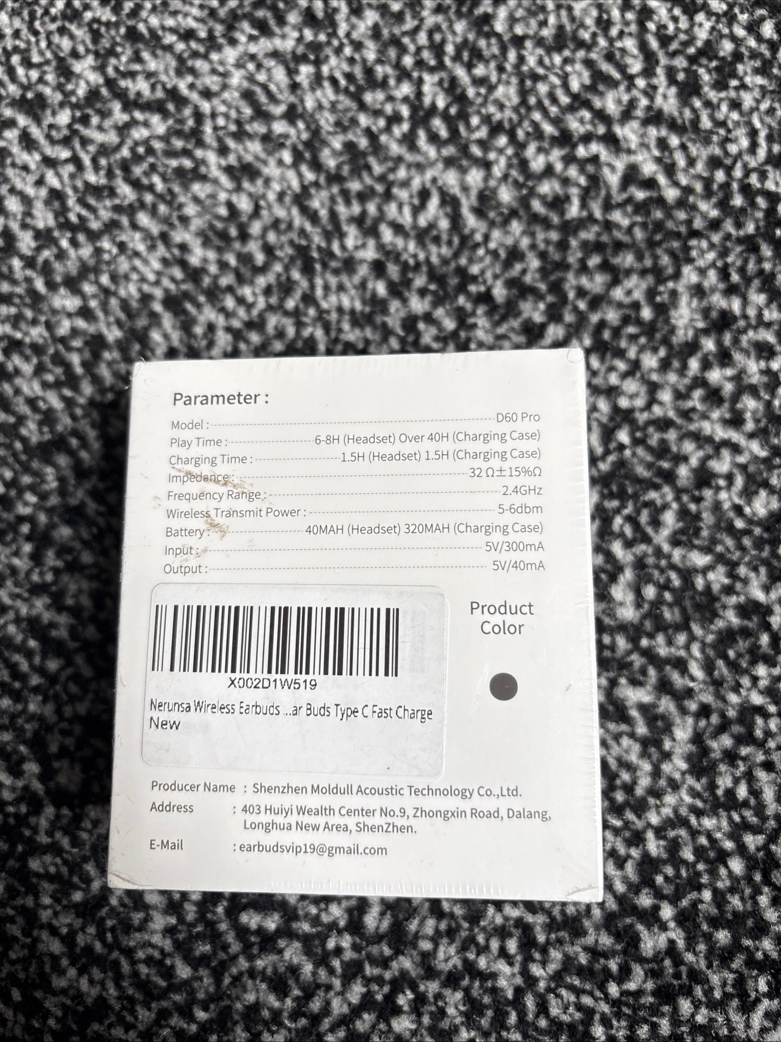 Nurunsa D60 Pro True Wireless Earbuds