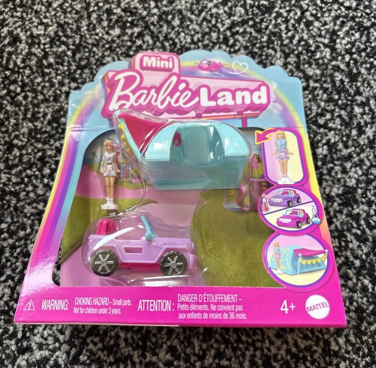 Mattel Mini Barbie Land Doll And Vehicle (Car) Brand New