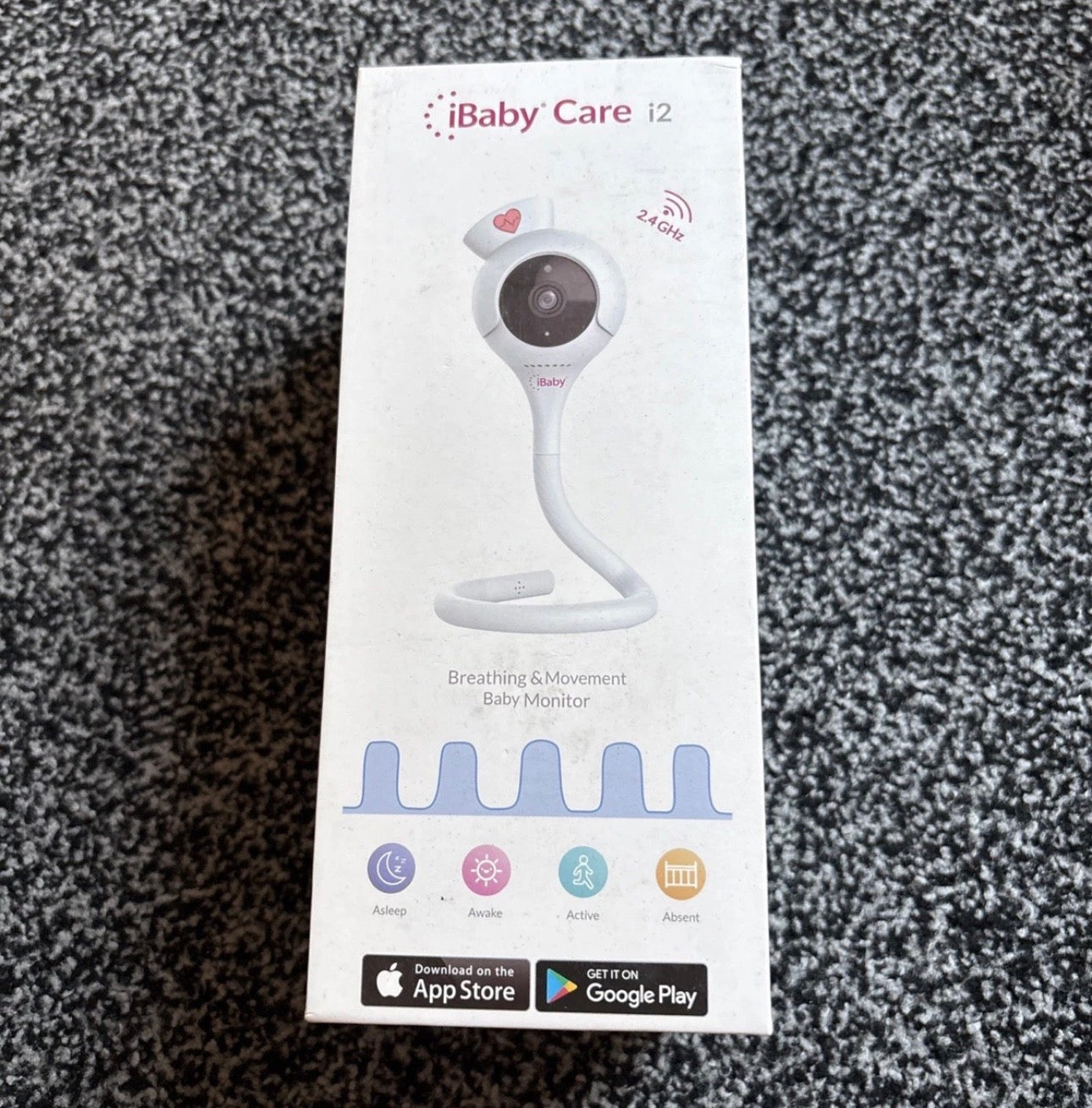 iBaby Care i2 Smart Baby Breathing Monitor with Camera and Audio - White