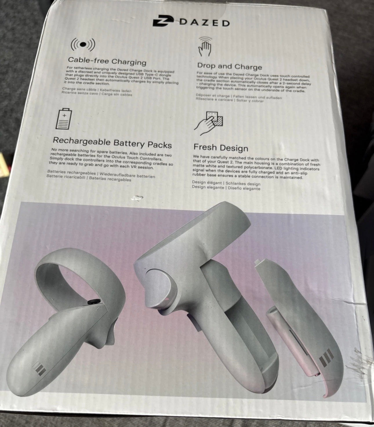 Dazed Charge Dock Station for Oculus Quest-Wireless Charging - NEW