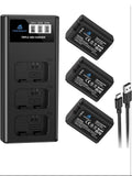 Homesuit NP-FW50 Battery and Triple Micro USB Charger for Sony A6000 See Photo